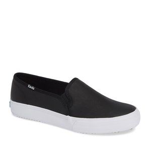 Black Keds Double Decker Leather Slide Sneakers